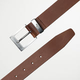 Leather Belt with Waxed Effect