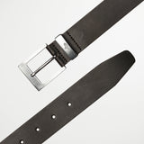 Leather Belt with Waxed Effect