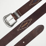 Leather Belt with Folk Embroidery