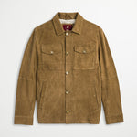 Overshirt in Pelle Scamosciata - Irish Cream