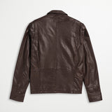 Waxed Leather Biker Jacket