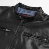 Vegetable-Tanned Leather Biker Jacket