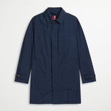 Car Coat in Misto Cotone - Navy Blazer