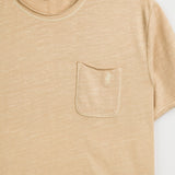 T-Shirt 100% Flamed Cotton with Raw Edges