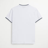 T-Shirt 100% Cotton with Striped Ribbing