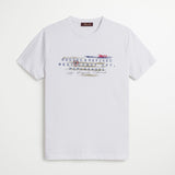 T-Shirt in Cotone con Stampa Grafica e Scritta - White