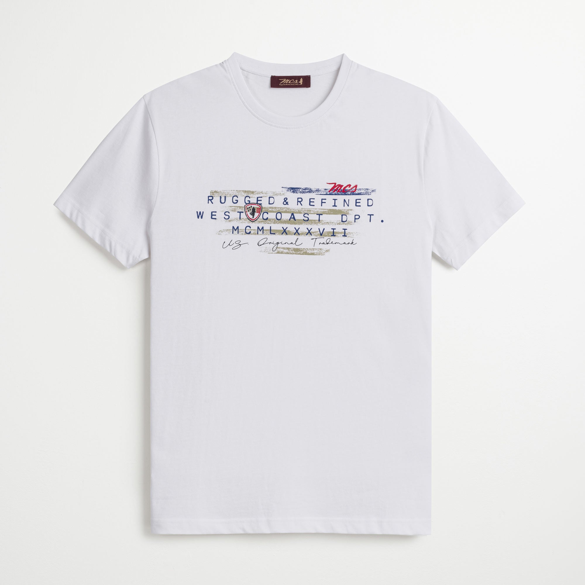 T-Shirt in Cotone con Stampa Grafica e Scritta - White