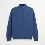 Maglione Full Zip 100% Cotone - True Navy