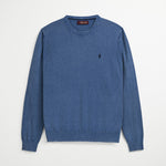 Maglione Girocollo 100% Cotone Tinto in Capo - True Navy