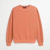 Maglione Girocollo 100% Cotone Piquet - Shell Coral