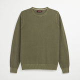 Maglione Girocollo 100% Cotone Piquet - Burnt Olive