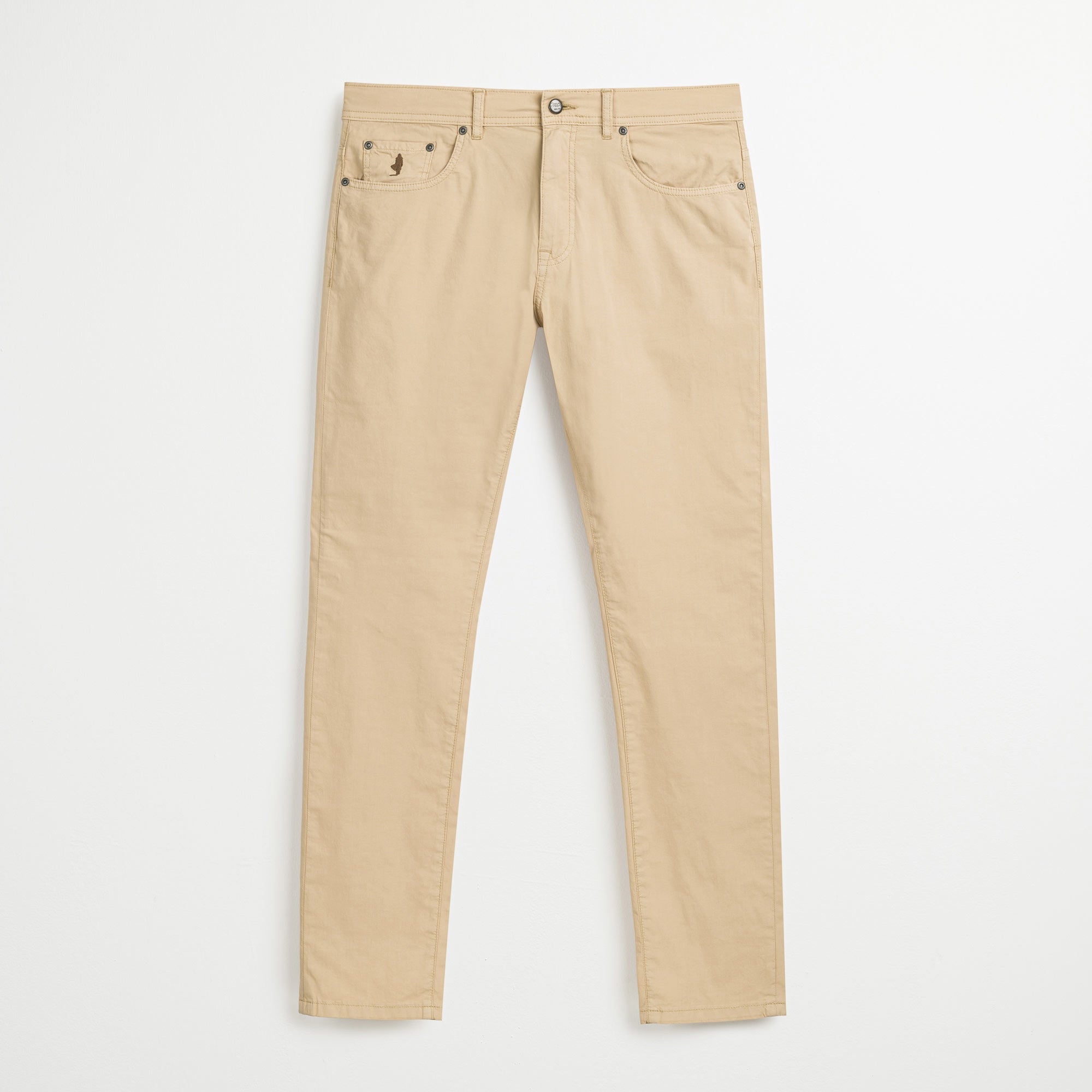 Pantalone Cinque Tasche in Popeline Slim - Irish Cream