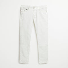 Pantalone Cinque Tasche in Bull Slim - Blanc De Blanc