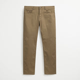 Pantalone Cinque Tasche in Cotone Delavé Regular - Pecan Brown