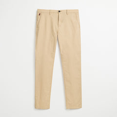 Pantalone Chino in Popeline Slim - Irish Cream