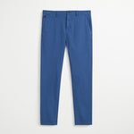 Pantalone Chino in Popeline Slim - True Navy