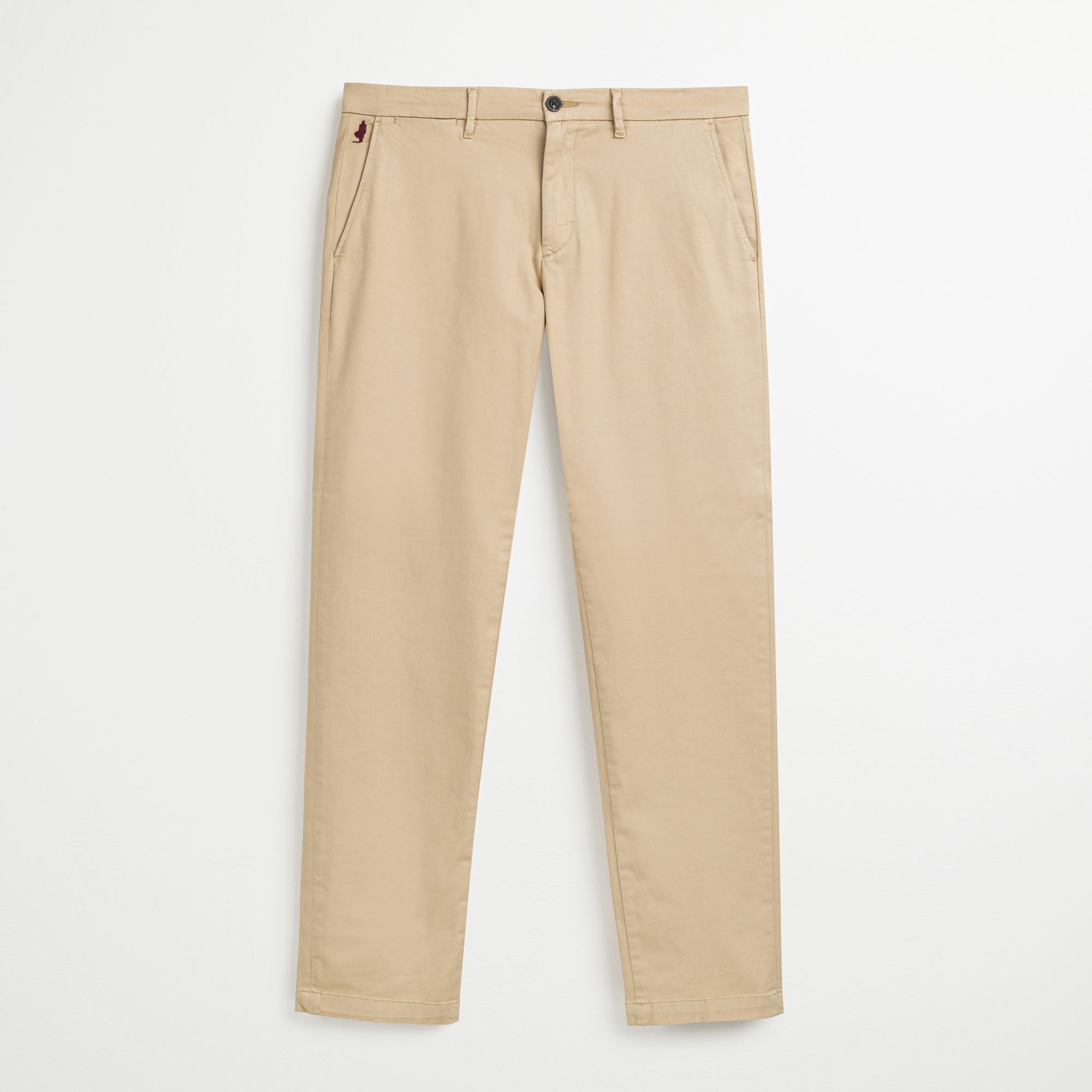 Pantalone Chino in Gabardina Regular - Irish Cream