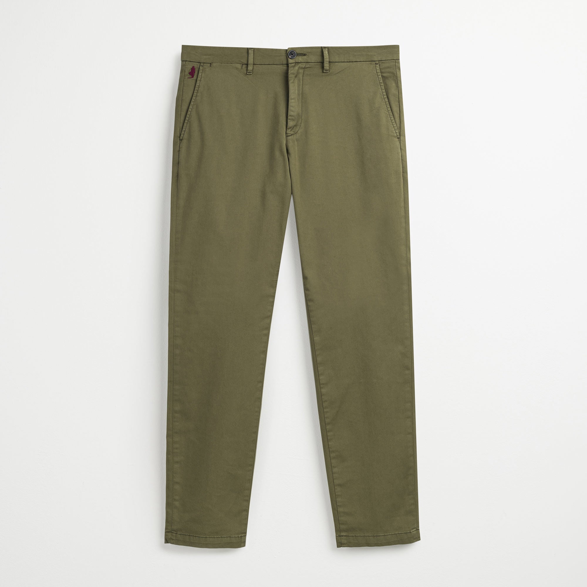 Pantalone Chino in Gabardina Regular - Burnt Olive