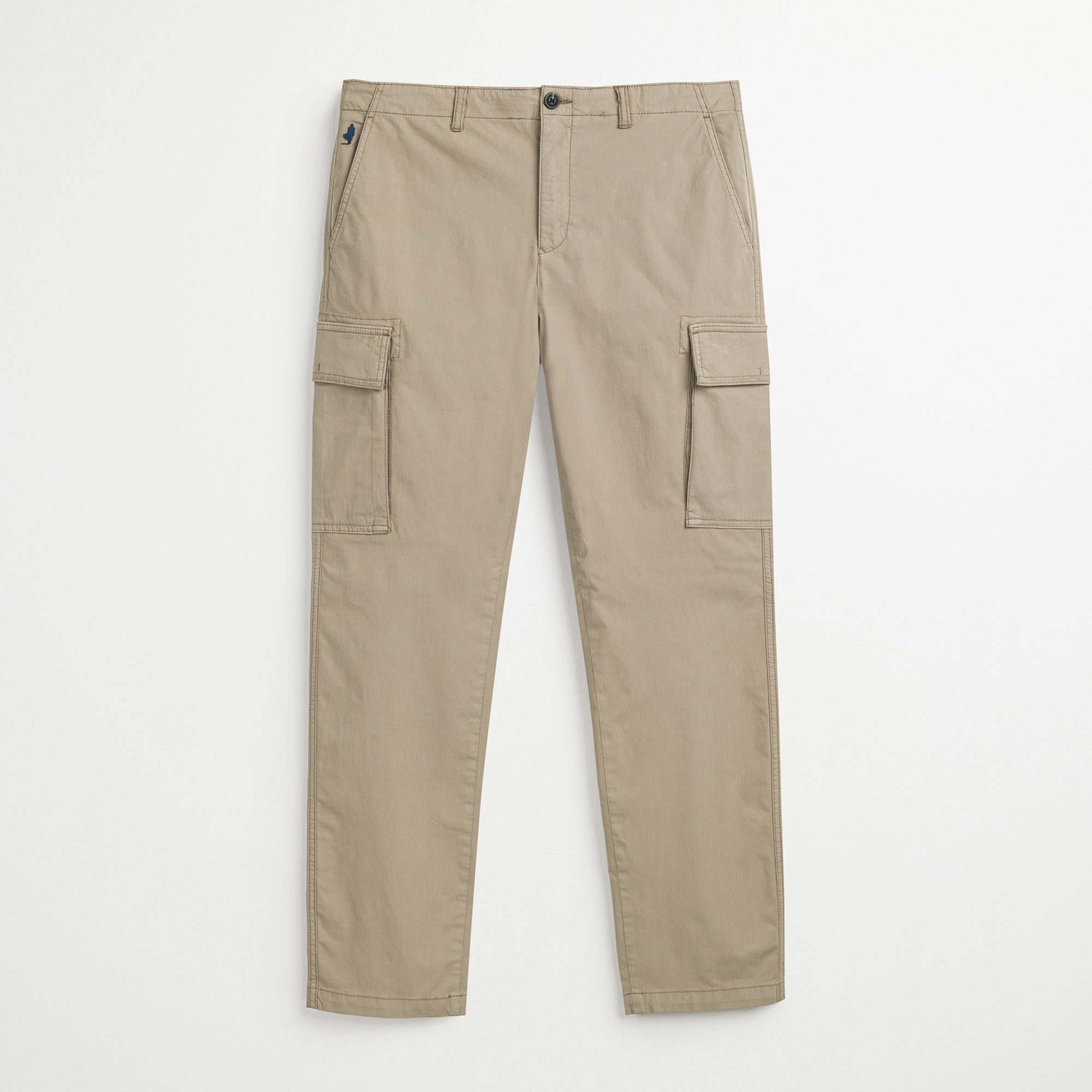 Pantalone Cargo in Popeline Regular - Vintage Khaki