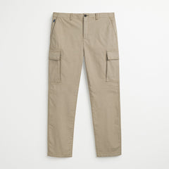 Pantalone Cargo in Popeline Regular - Vintage Khaki