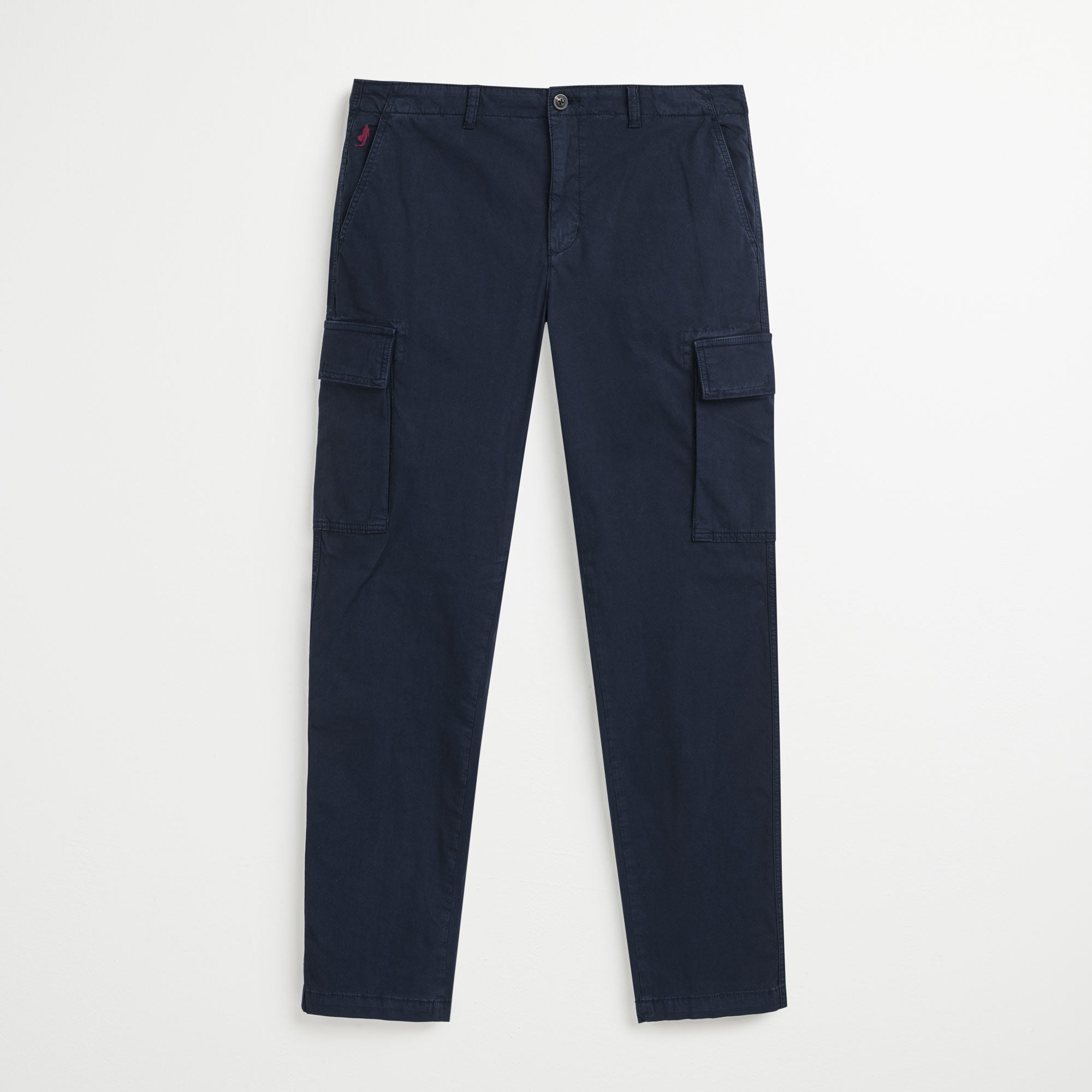 Pantalone Cargo in Popeline Regular - Navy Blazer