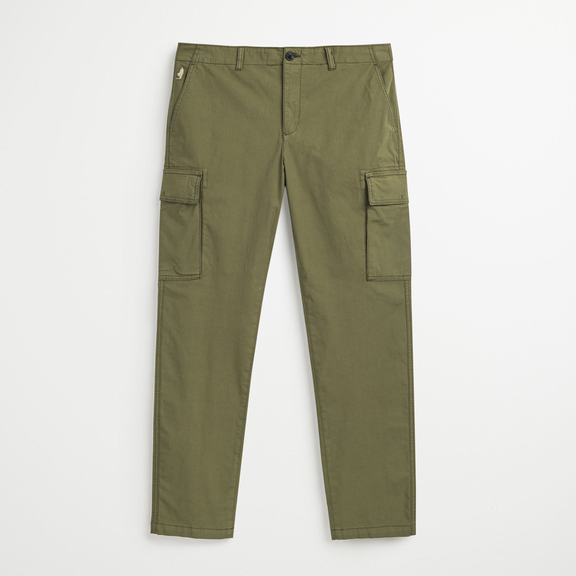 Pantalone Cargo in Popeline Regular - Burnt Olive