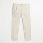 Pantalone Chino in Gabardina Relaxed - Whitecap Grey