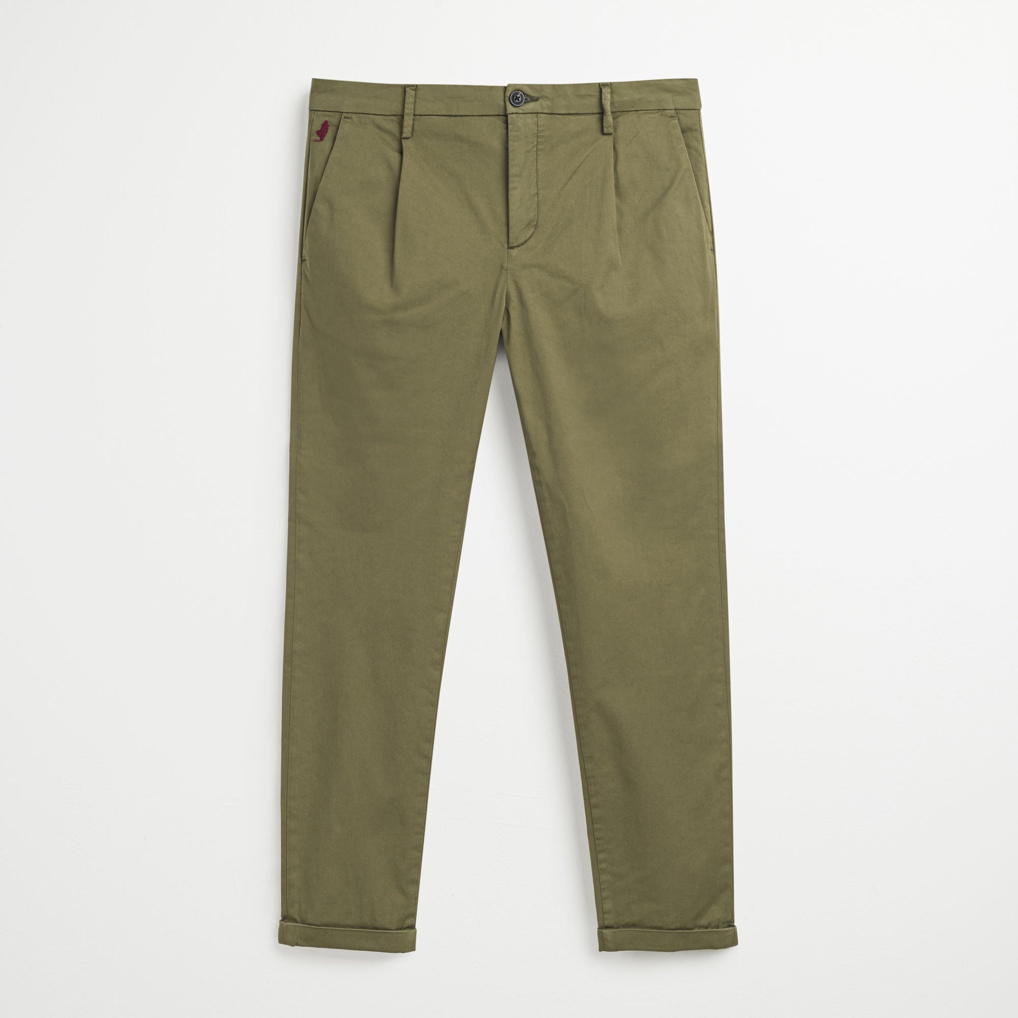 Pantalone Chino in Gabardina Relaxed - Burnt Olive