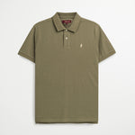 Polo 100% Cotone Tinta Unita con Logo Ricamato - Burnt Olive