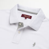 Polo 100% Cotton with Contrasting Jacquard Collar