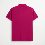 Polo 100% Cotton with Contrasting Jacquard Collar