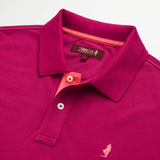 Polo 100% Cotton with Contrasting Jacquard Collar