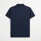 Polo 100% Cotton with Contrasting Jacquard Collar