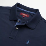 Polo 100% Cotton with Contrasting Jacquard Collar