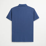 Polo 100% Cotton with Contrasting Jacquard Collar