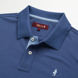 Polo 100% Cotton with Contrasting Jacquard Collar