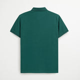 Polo 100% Cotton with Contrasting Jacquard Collar