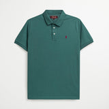 Polo 100% Cotone Jersey Tinta Unita - Pine Green