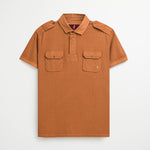 Polo 100% Cotone Military Style - Pecan Brown