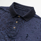 Polo in Cotton Piquet Paisley Print