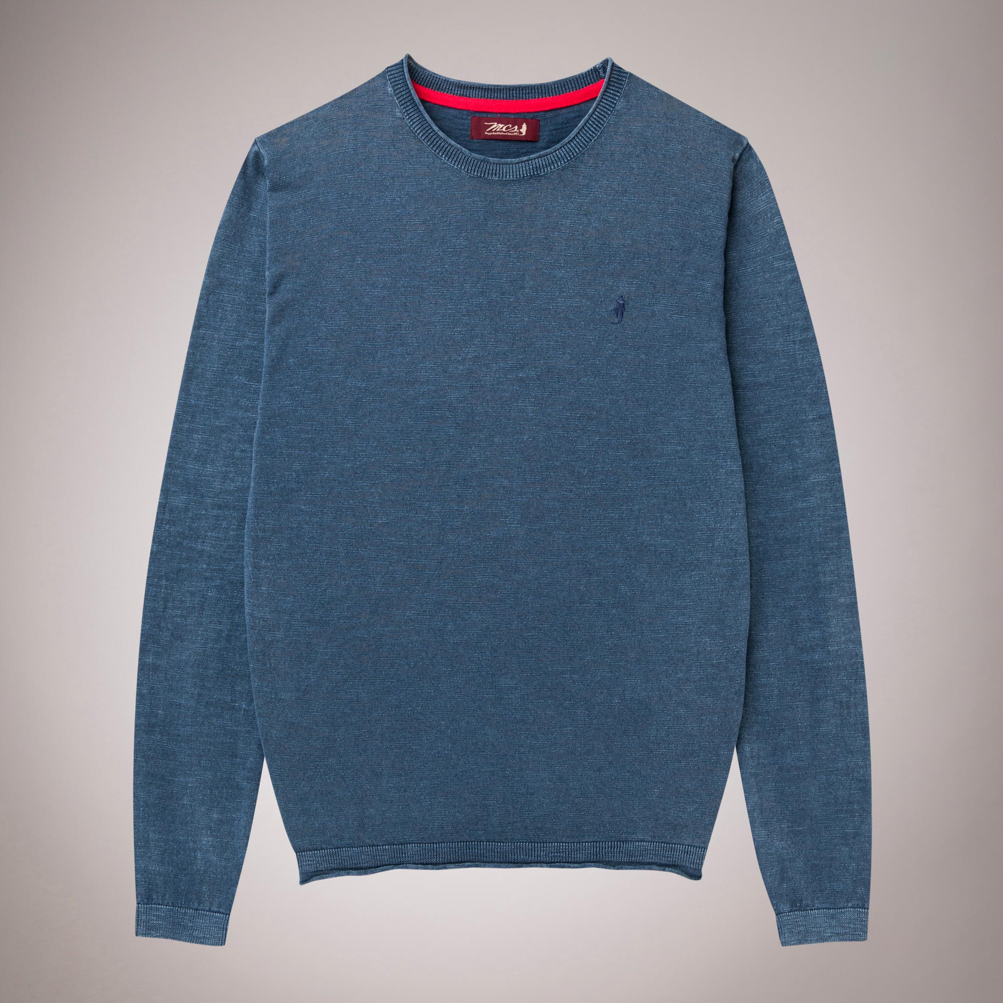 Crewneck sweater 100% slub cotton