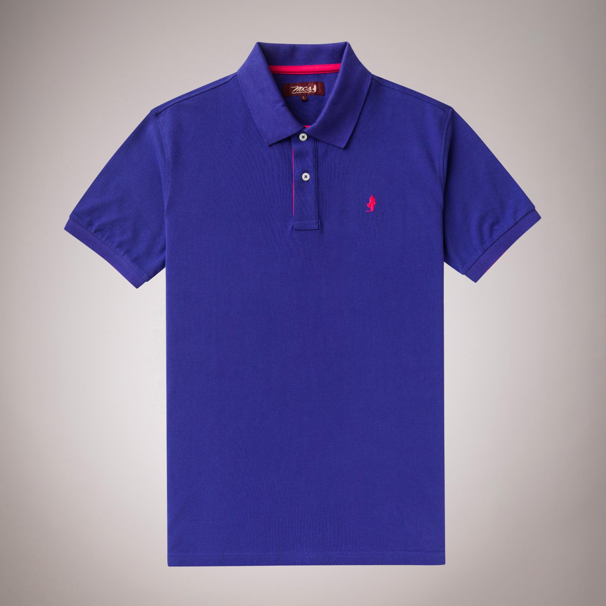 Polo with 100% Cotton Jacquard Collar