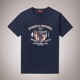 Eagle and Flag Print T-Shirt 100% Cotton